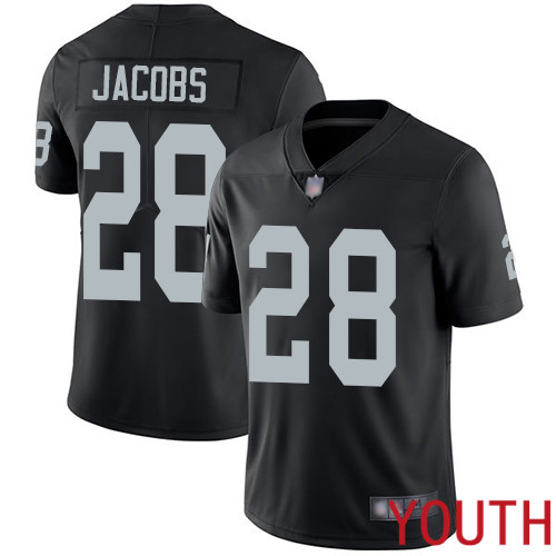 Oakland Raiders Limited Black Youth Josh Jacobs Home Jersey NFL Football #28 Vapor Untouchabl Jersey